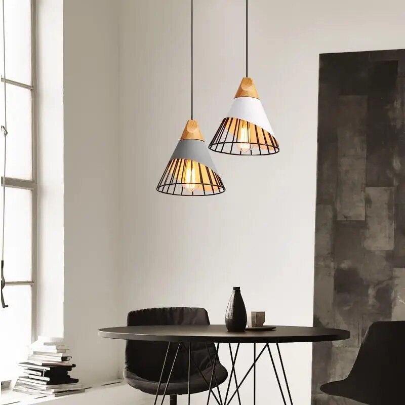 Modern Wood and Metal Hanging Lamp | UrbanWood