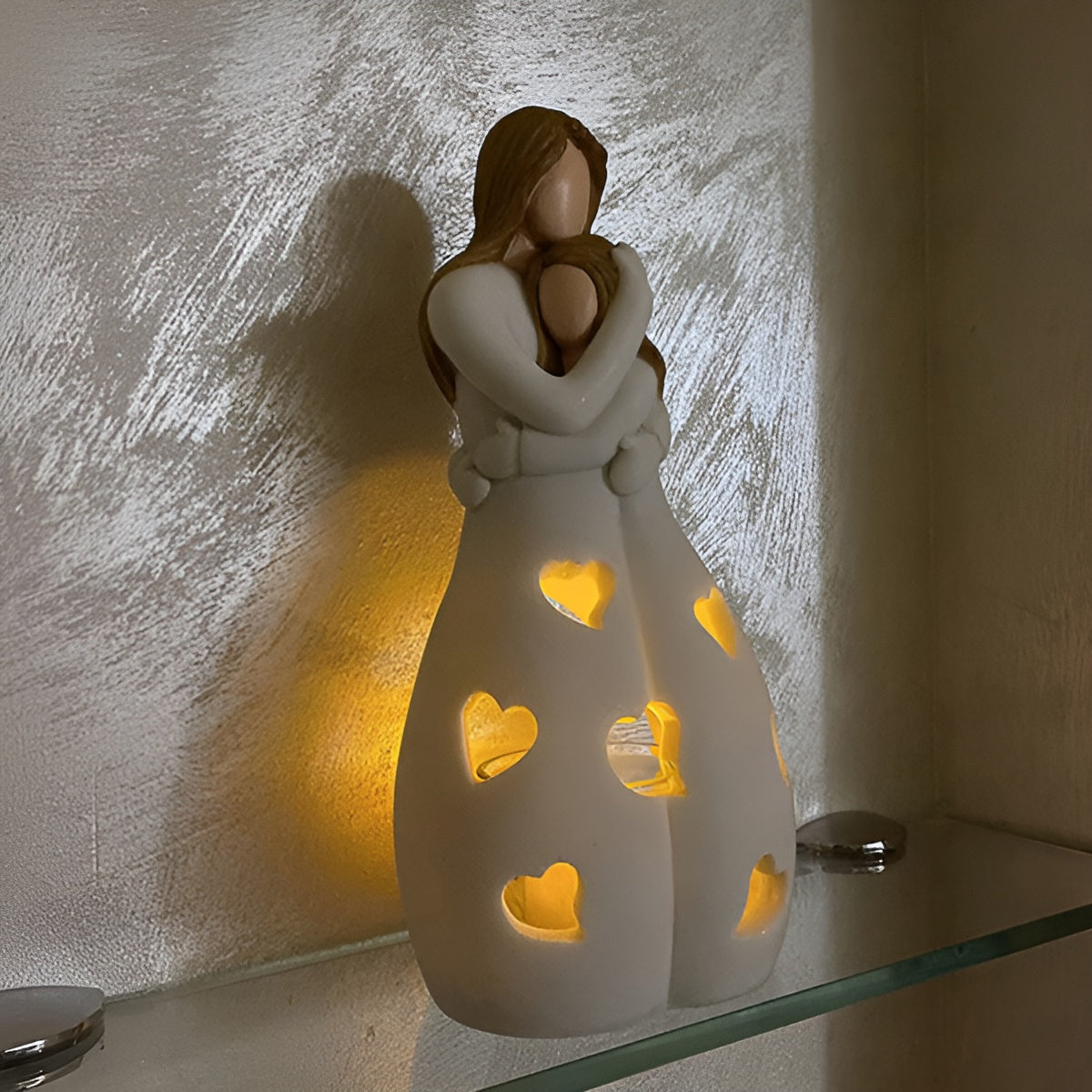 Hjertevarmende Mor & Datter Statue Lampe | HeartGlow