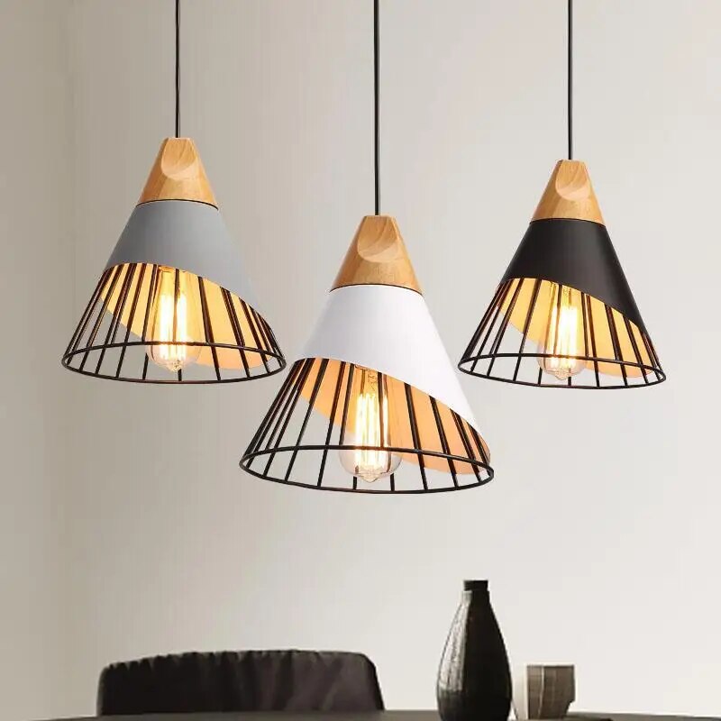 Modern Wood and Metal Hanging Lamp | UrbanWood