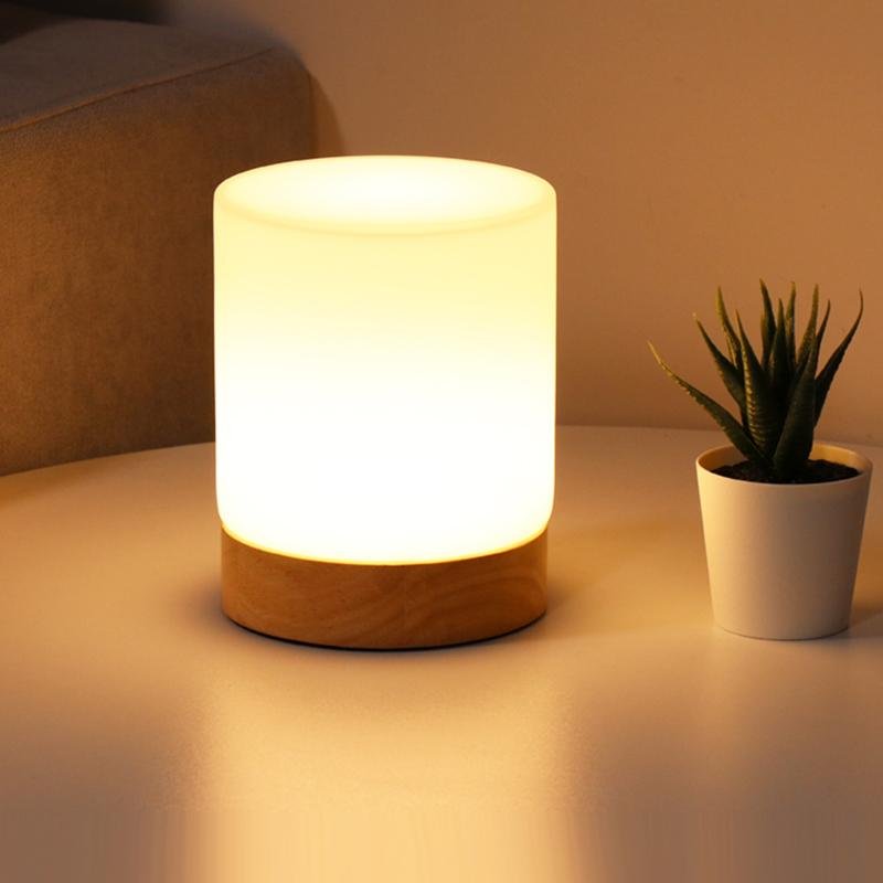 Minimalistisk Træbase Lampe | WoodGlow