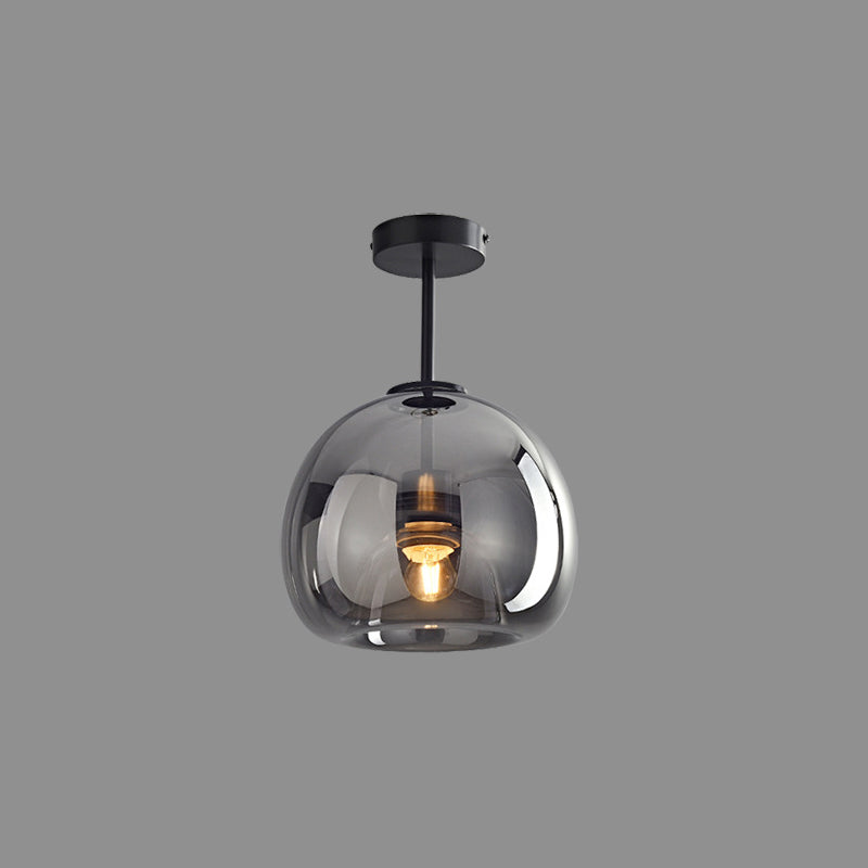 Goldenova - Round, Chic Ceiling Lamp in Black and Gold