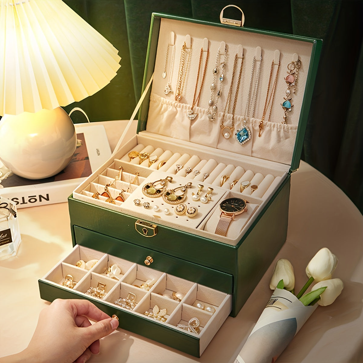 Sieraden Organizer Box – Luxe Opbergdoos voor Kettingen, Ringen en Armbanden | JewelNest