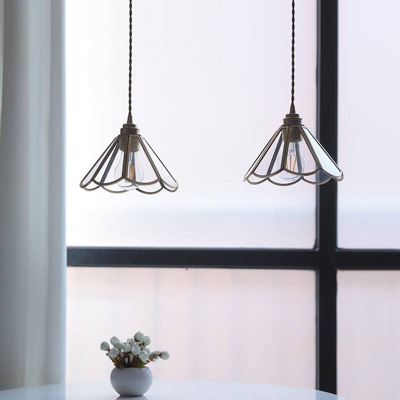 LustreVerre - Messing Loftlampe med Glas