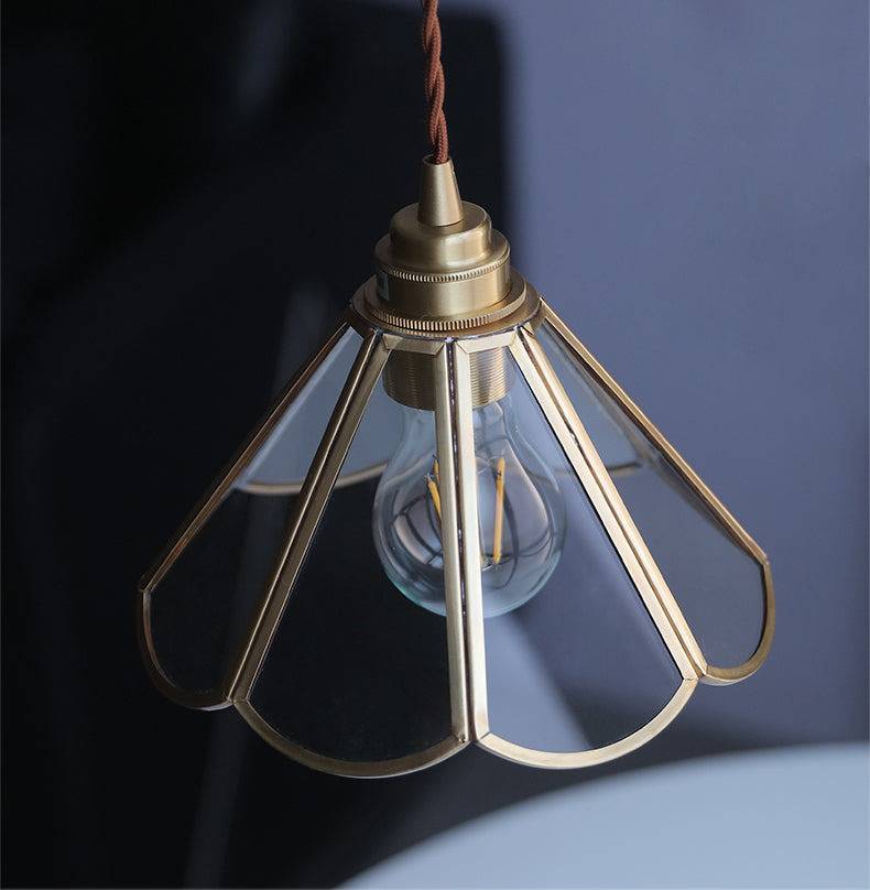 LustreVerre - Messing Loftlampe med Glas