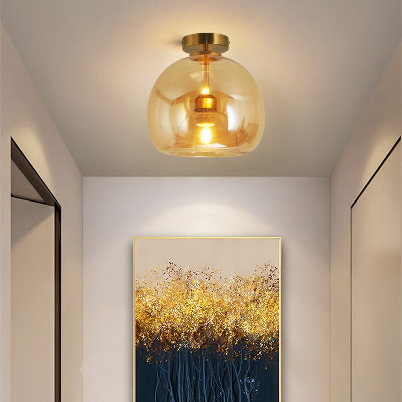 Goldenova - Round, Chic Ceiling Lamp in Black and Gold