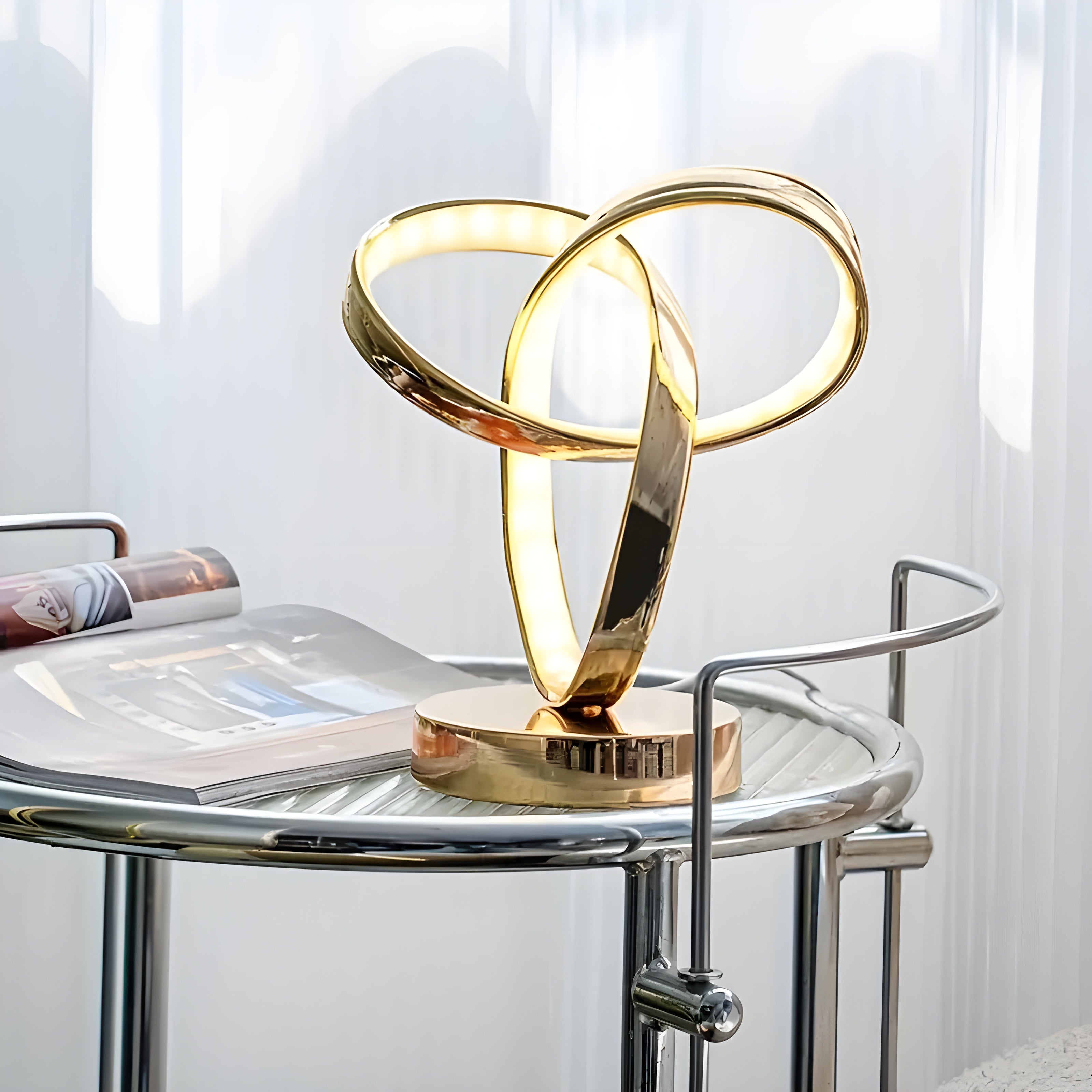 Elegant Gold Table Lamp | DecoGlow