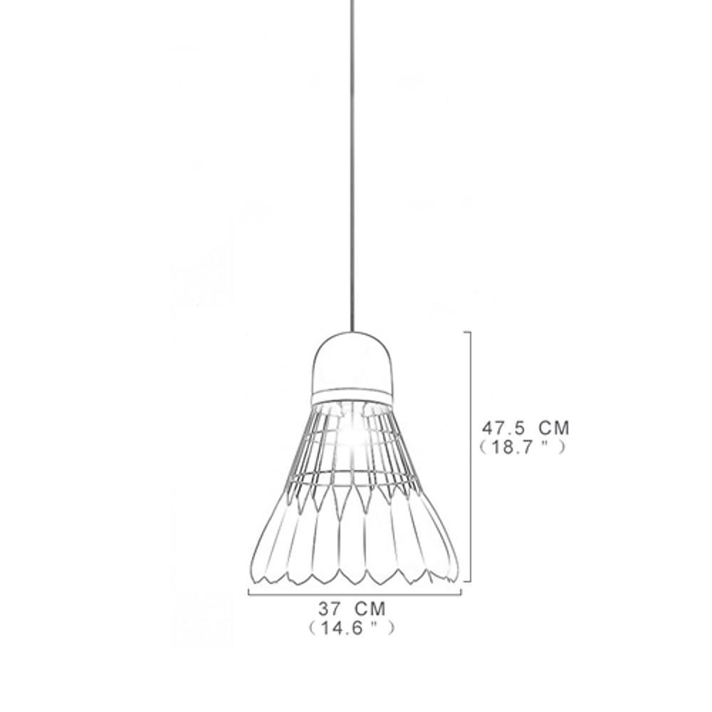 Kunstnerisk Fjer Loftlampe | FeatherAura