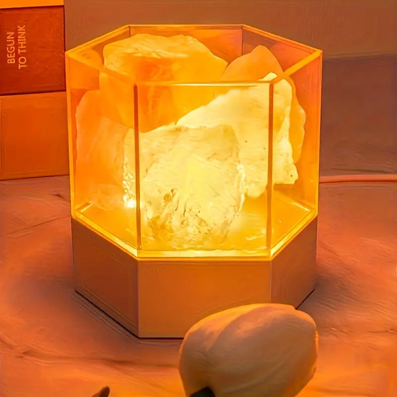 Radiant & Luxurious Saltstone Lamp | CrystalGlow