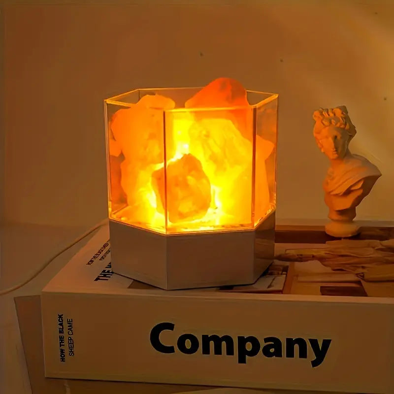 Radiant & Luxurious Saltstone Lamp | CrystalGlow