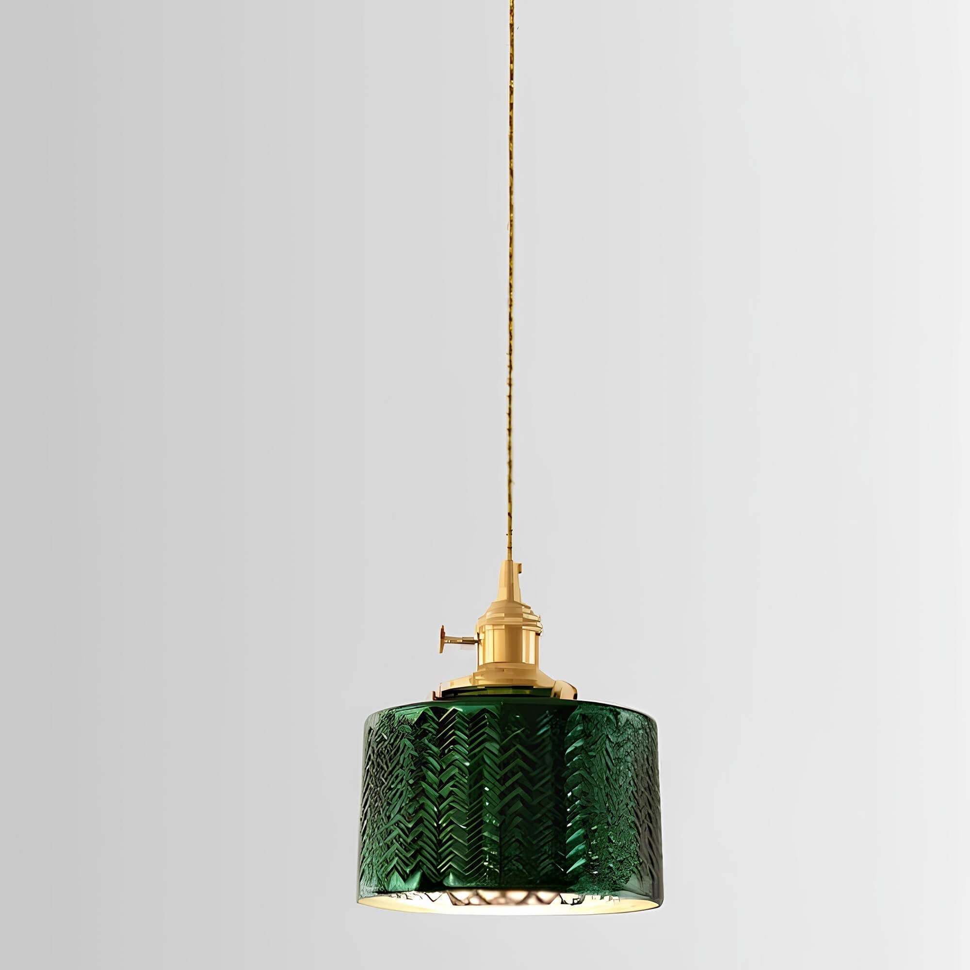 Elegant Grøn Loftlampe | EmeraldGlow