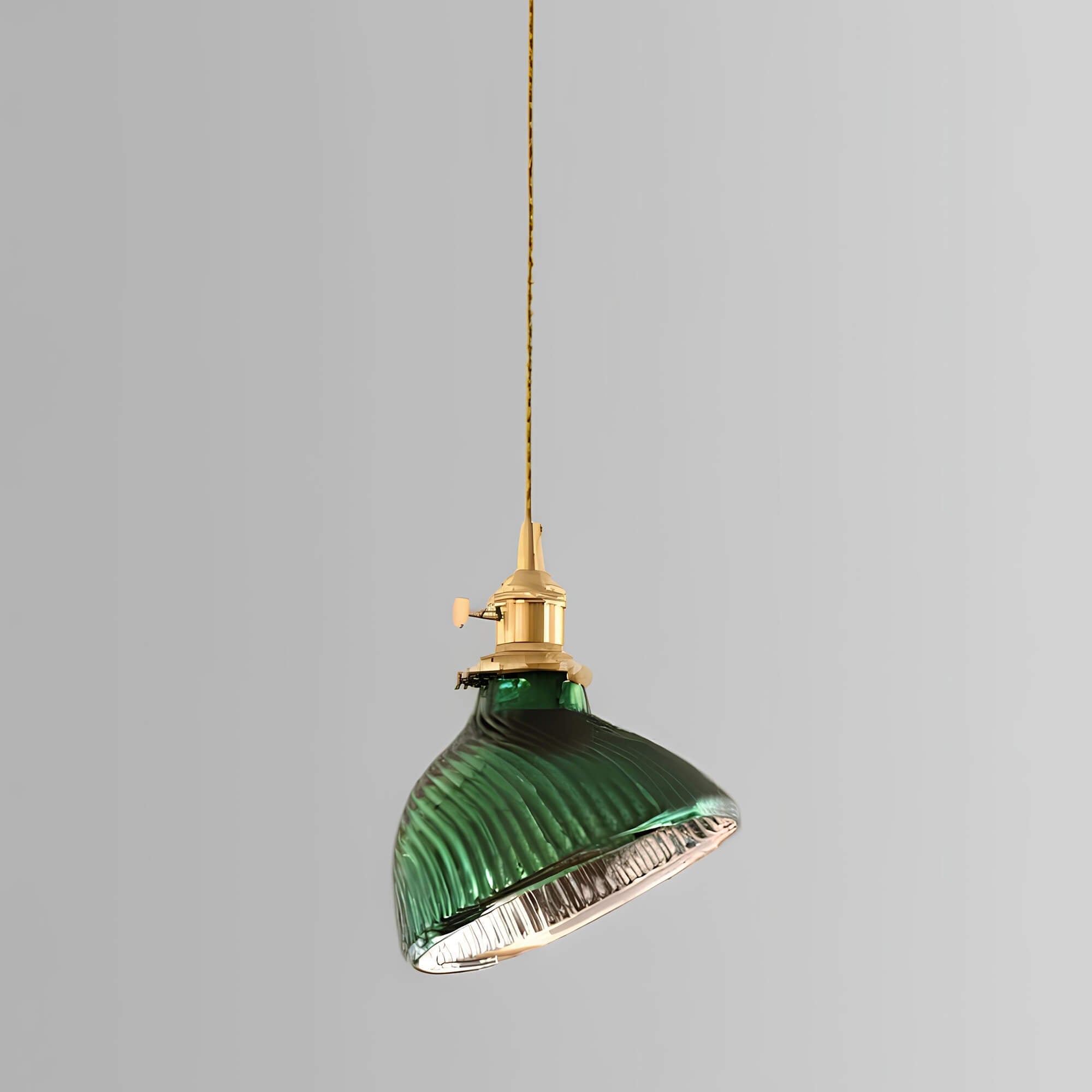 Elegant Grøn Loftlampe | EmeraldGlow