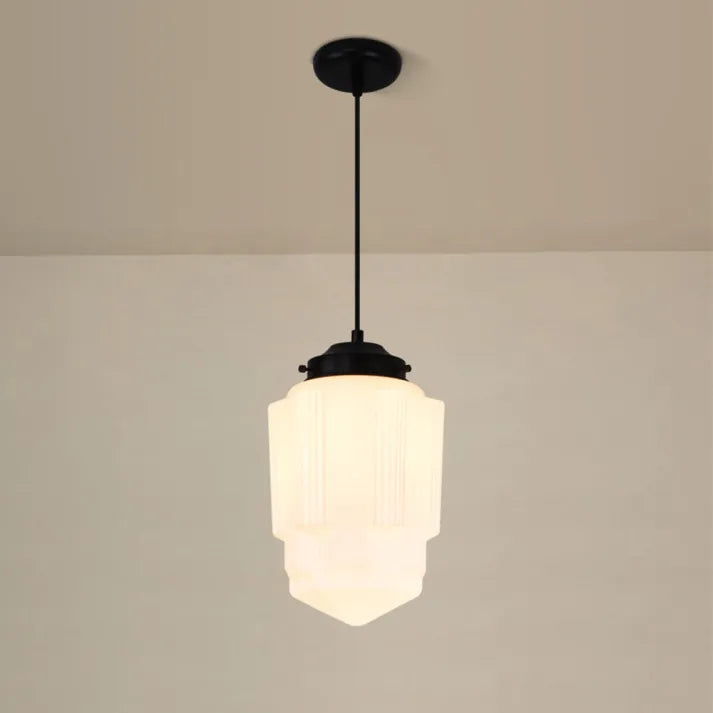 Geometric Matt Glass Ceiling Lamp | GeoGlow