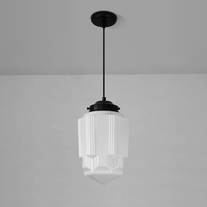 Geometric Matt Glass Ceiling Lamp | GeoGlow