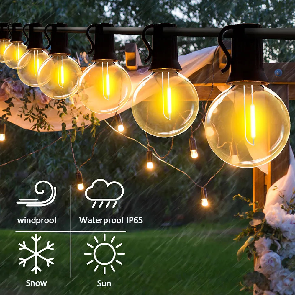 LED Solarlampe Lichtsnoer til Havebelysning med Automatisk Tænd/Sluk-Funktion-6