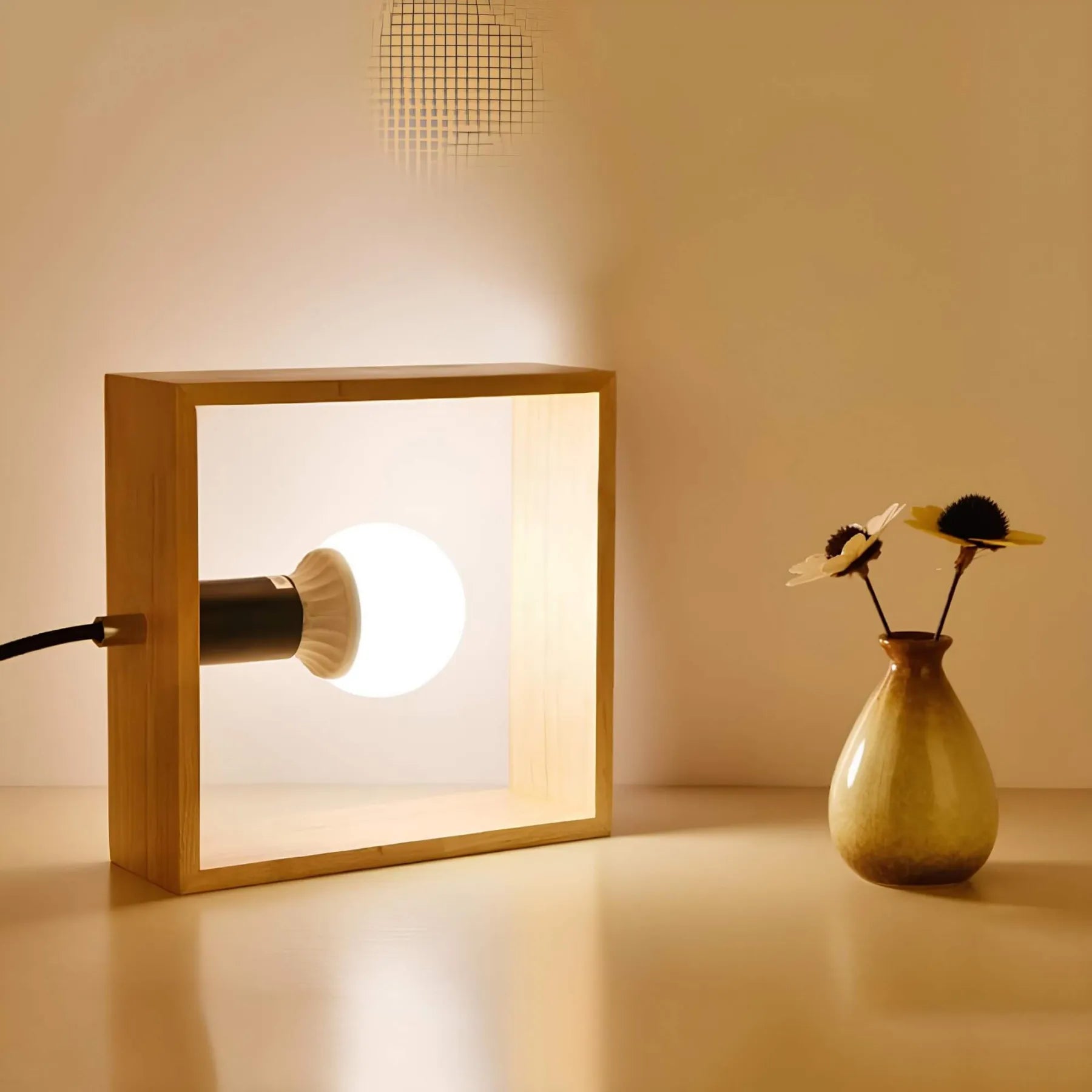 Modern Bordlampe – Enkel og Naturlig | WoodBeam