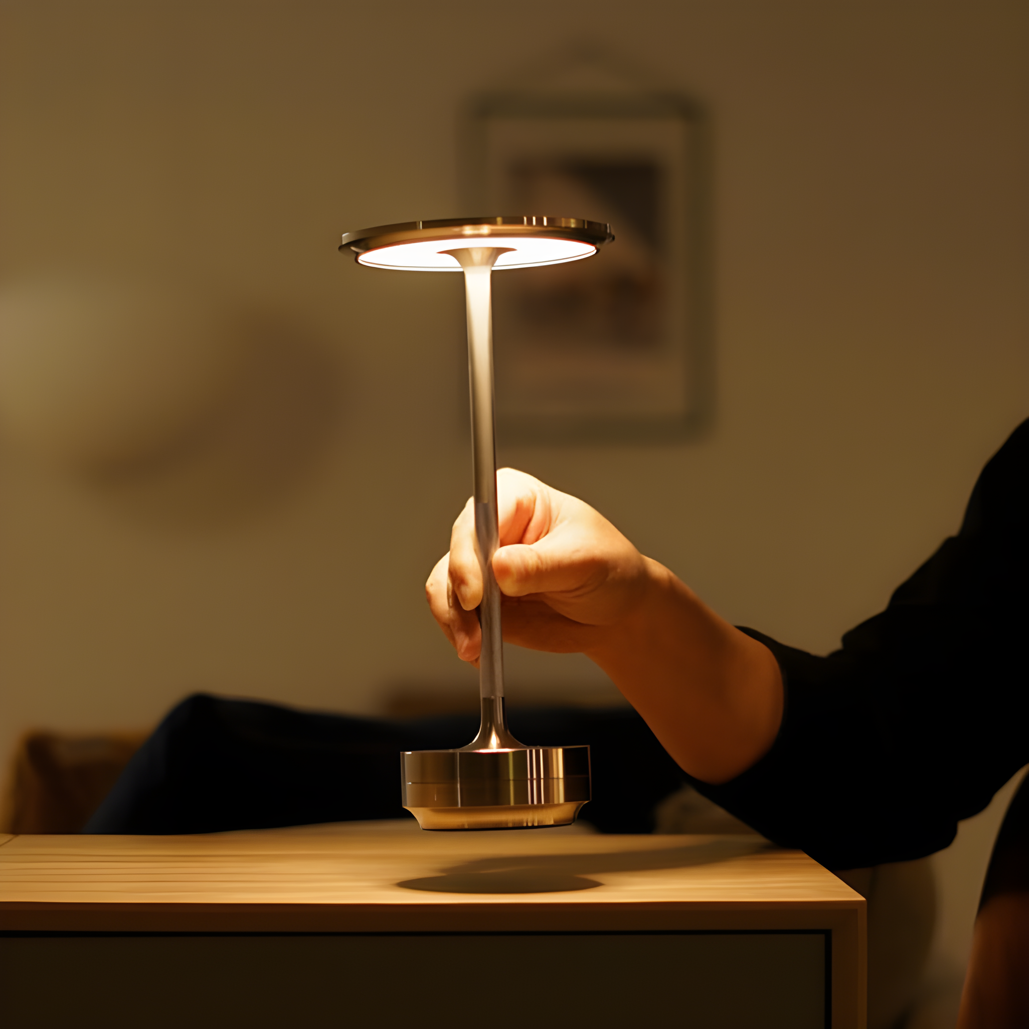 Modern Wireless Table Lamp – Stylish and Practical | LuminaTouch