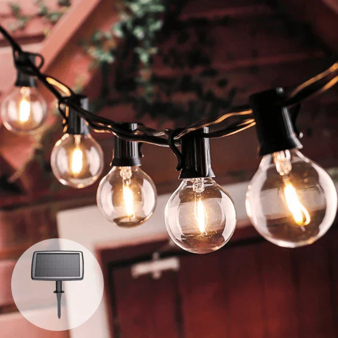 LED Solarlampe Lichtsnoer til Havebelysning med Automatisk Tænd/Sluk-Funktion-3