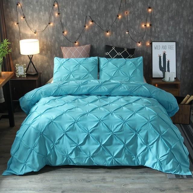 Pinch Pleat Duvet Cover Set - Classic and Comfortable | PleatedElegance