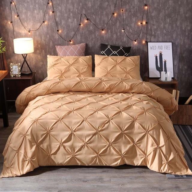 Pinch Pleat Duvet Cover Set - Classic and Comfortable | PleatedElegance