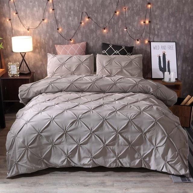 Pinch Pleat Duvet Cover Set - Classic and Comfortable | PleatedElegance