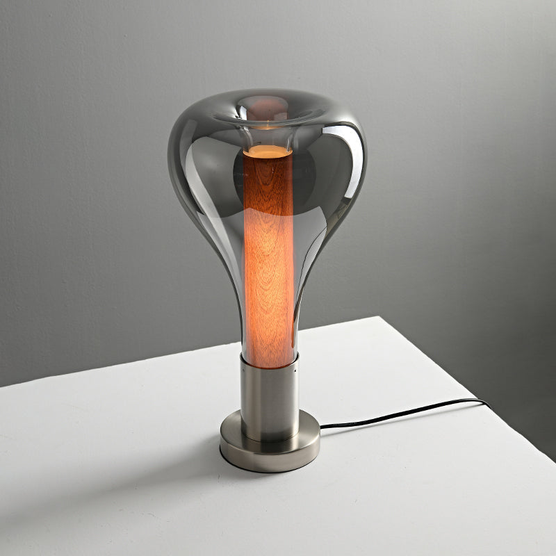 Designer table lamp with pull core | WoodCore Elegance